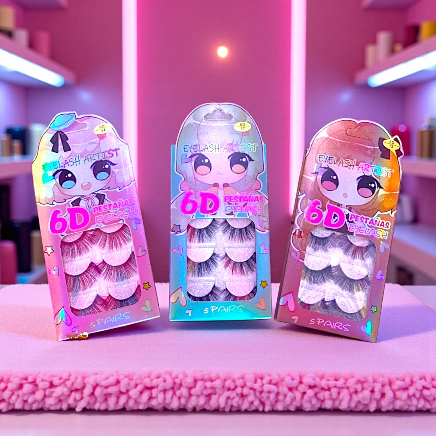 PESTAÑAS ARTIST SERIE DE 3 PACKS CON 5 PARES  EA02-3