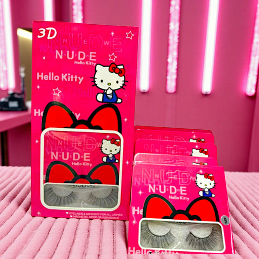 PESTAÑAS HELLO KITTY 10 PZ JM-1