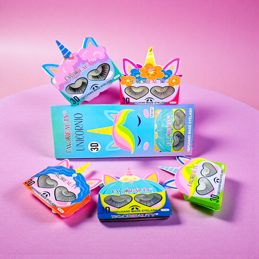 PESTAÑAS UNICORNIO CAJA CON 10 PZ FB1061