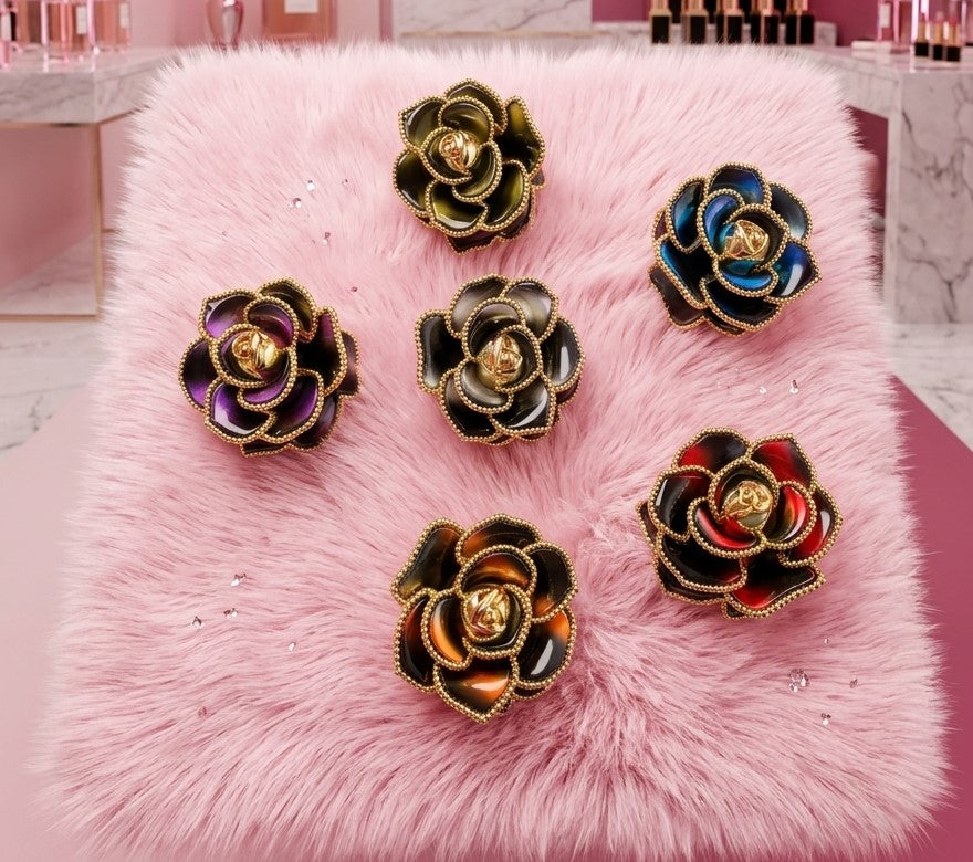 PINZA ROSAS DELINEADA PERLAS 12 PZ FJ6031