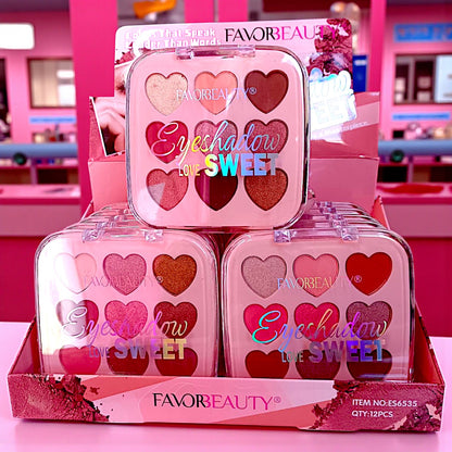 PALETA DE SOMBRAS CORAZONES 12PZS ES6535