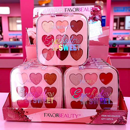 PALETA DE SOMBRAS CORAZONES 12PZS ES6535