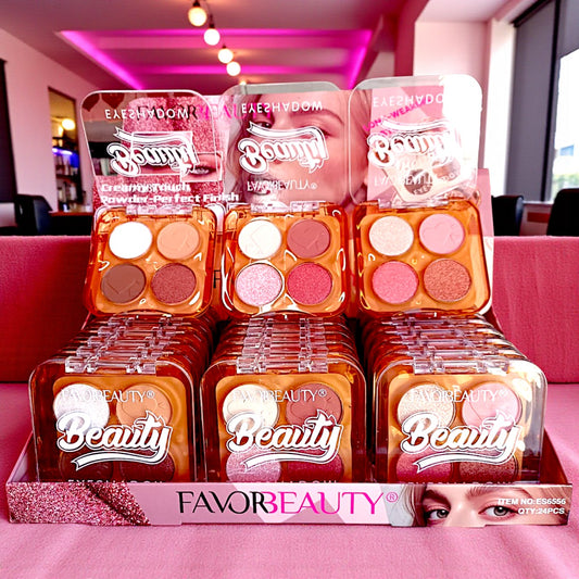 PALETA DE SOMBRAS CUARTETOS 24PZS ES6556