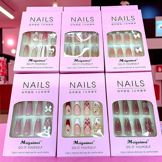 UÑAS DECORADAS MG-3 12PZS