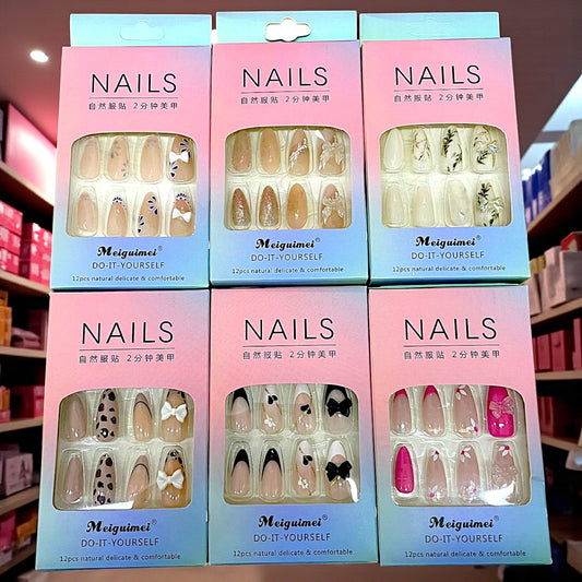 UÑAS DECORADAS MG-5 12PZS