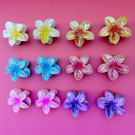 PINZA CHICA FLOR HOLOGRAFICA 12PZS 4031-60
