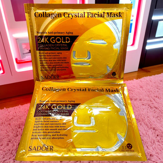 MASCARILLA FACIAL COLAGENO Y ORO 24K 10PZS SD93277