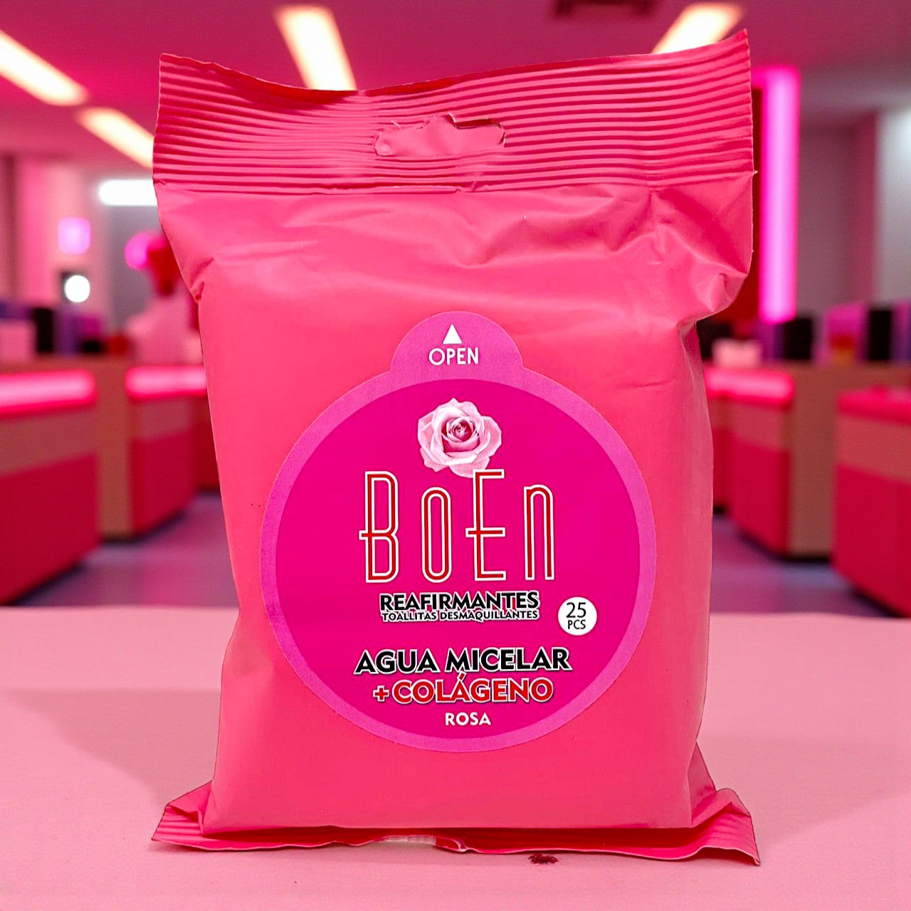 TOALLITAS DESMAQUILLANTES ROSA 1PZ T-105