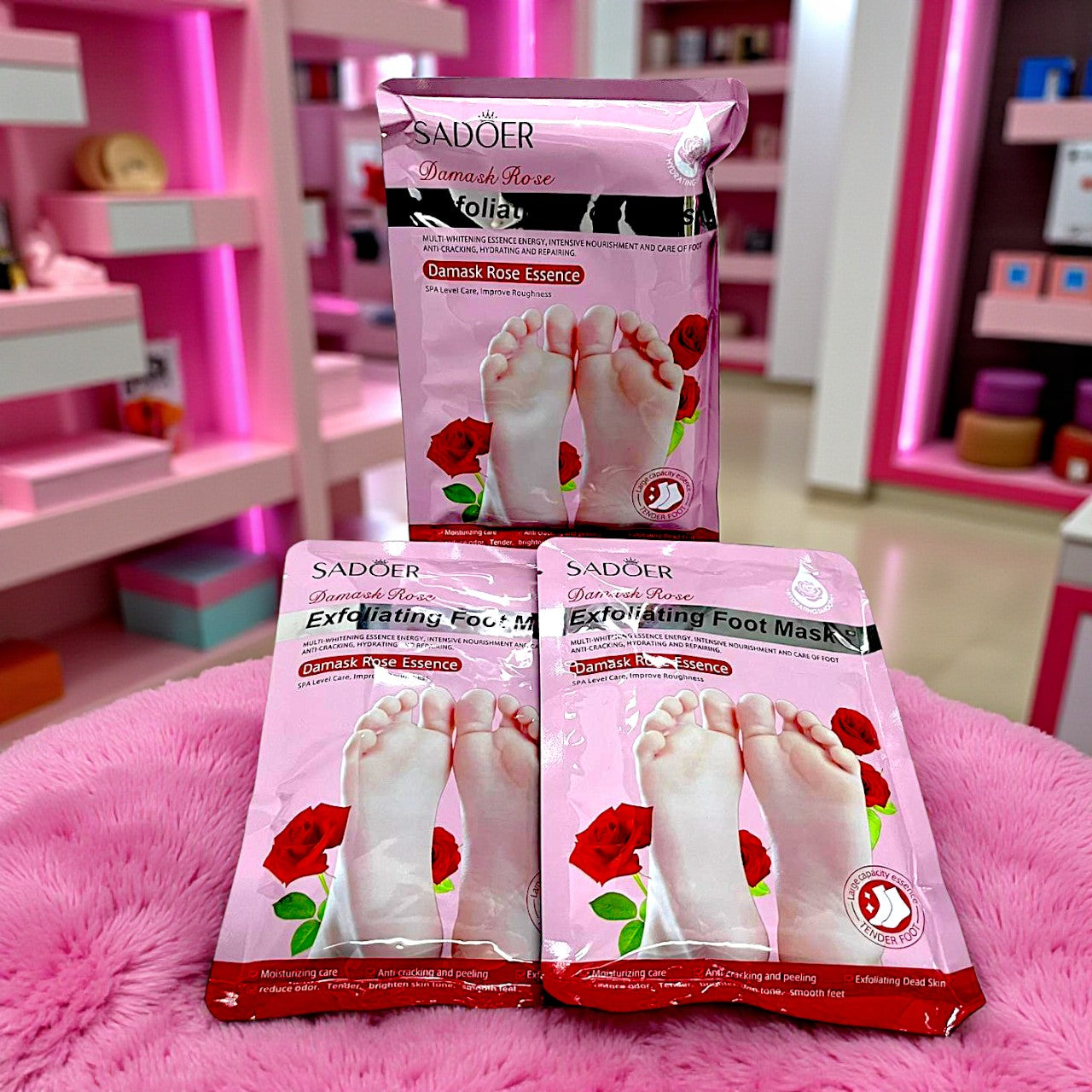 MASCARILLA DE ROSAS PARA PIES 1PZ SD07057