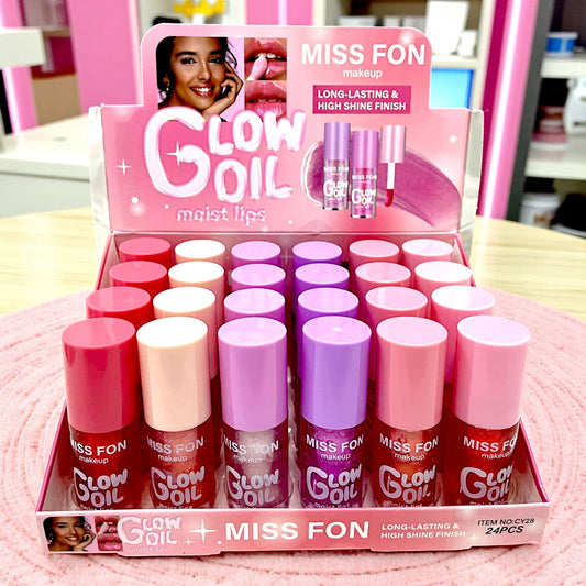 GLOSS CON GLITTER APLICADOR GRUESO 24PZS CY28