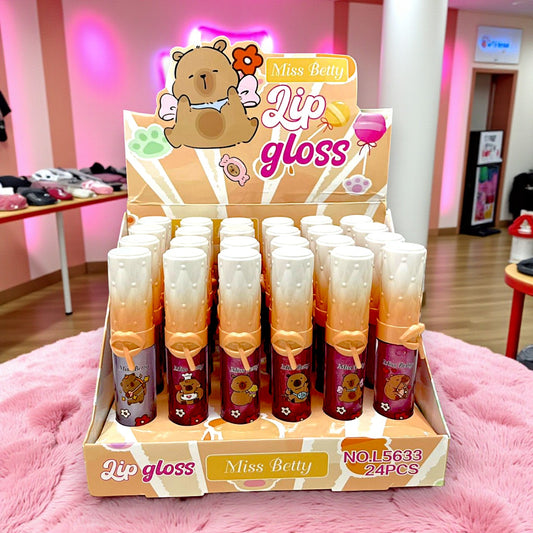 GLOSS CAPIBARA CON GLITTER 24PZS L5633