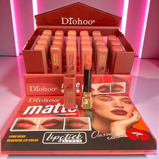 ESTUCHE DE LABIALES NUDE EN BARRA LARGA DURACOION 24 PZ ZY23127