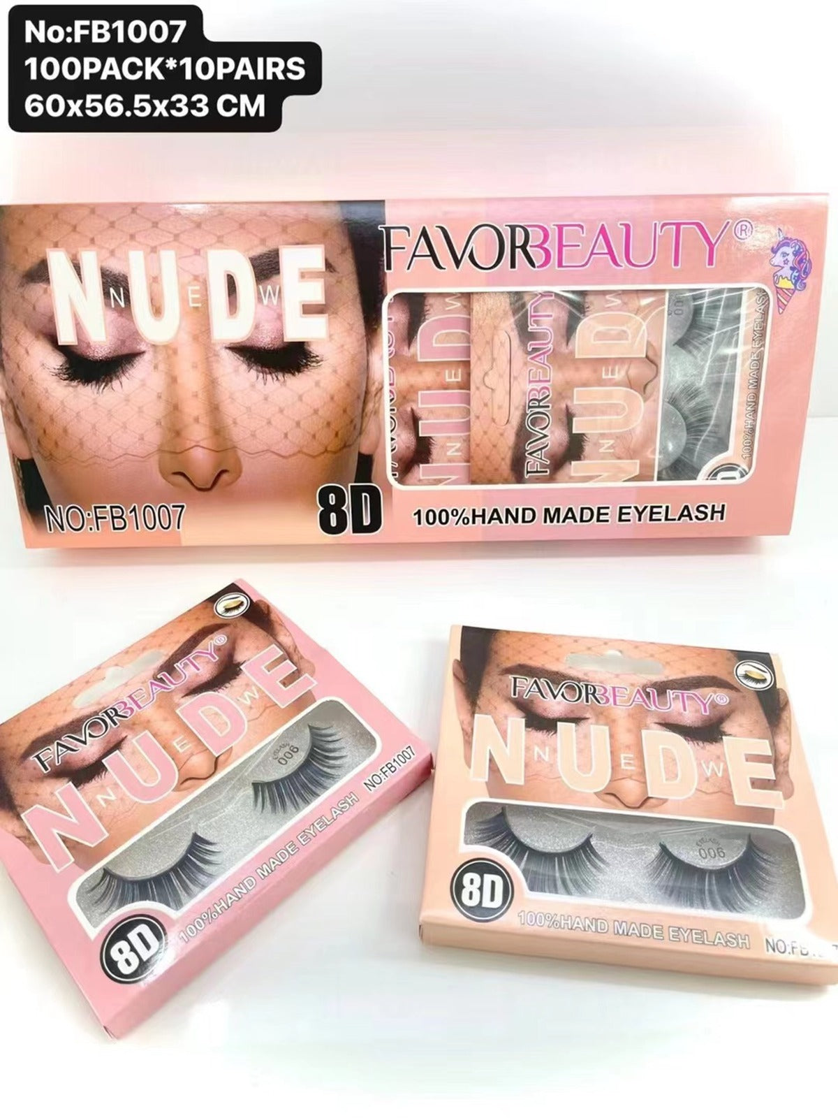 Pestañas Nude 10 pcs FB1007.