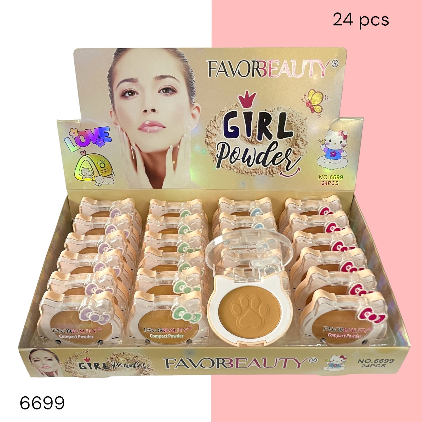 Polvo Compacto caja con 24 pcs 6699.