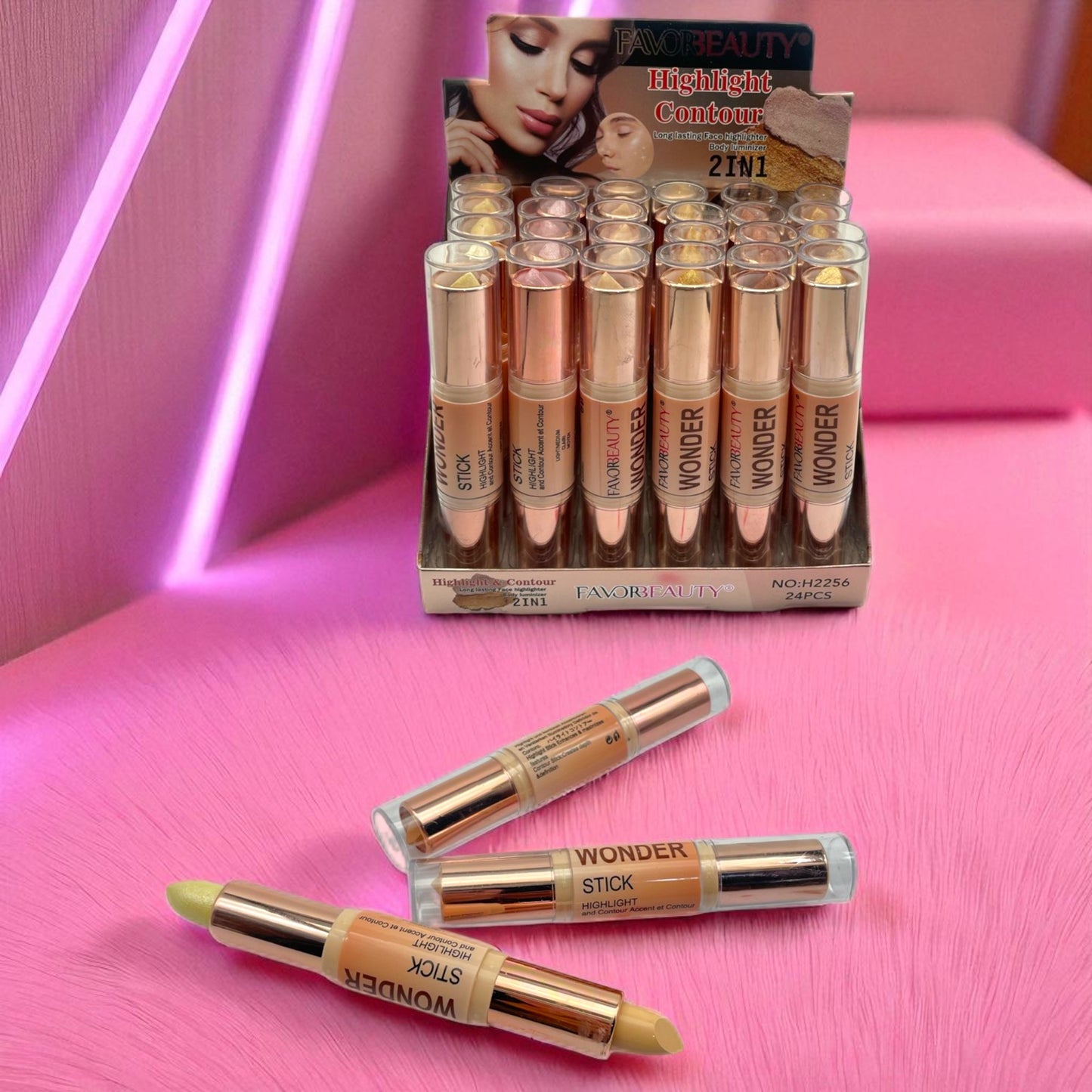 ILUMINADOR Y CORRECTOR 2 EN 1 SUPER BONITO 24 PCS H2256
