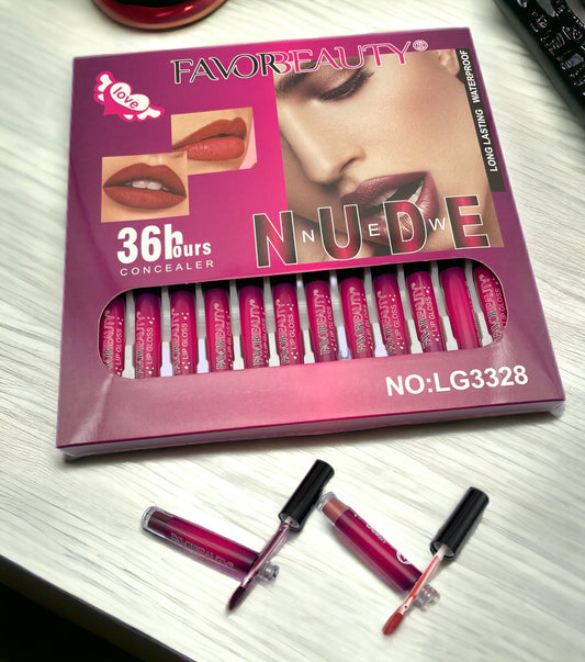 Labial Liquido  NUDE 24 PCS LG3328