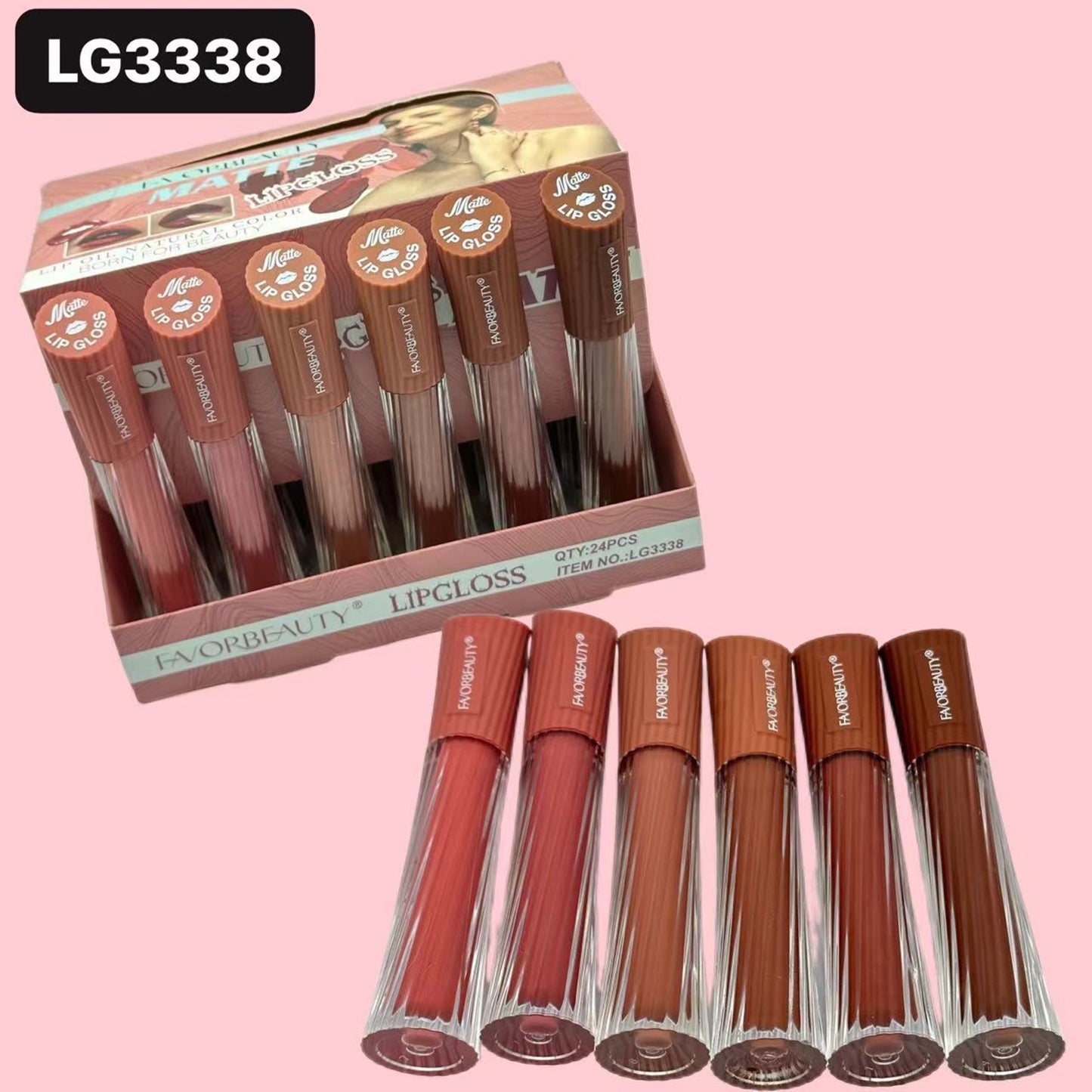 Lip Gloss Beauty Matte 24 PCS LG3338