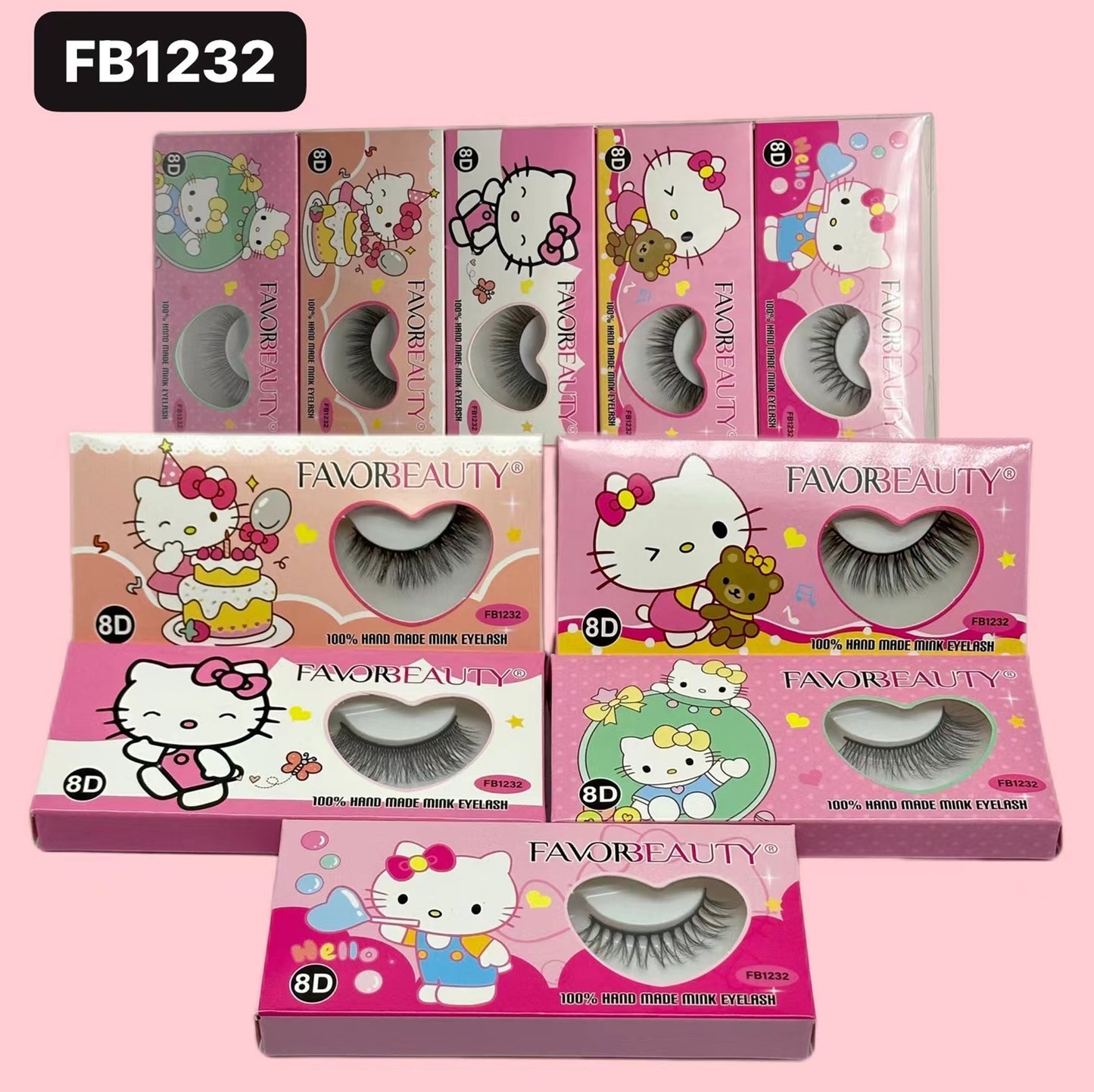 Pestañas Hello Kitty 10 PCS FB1232