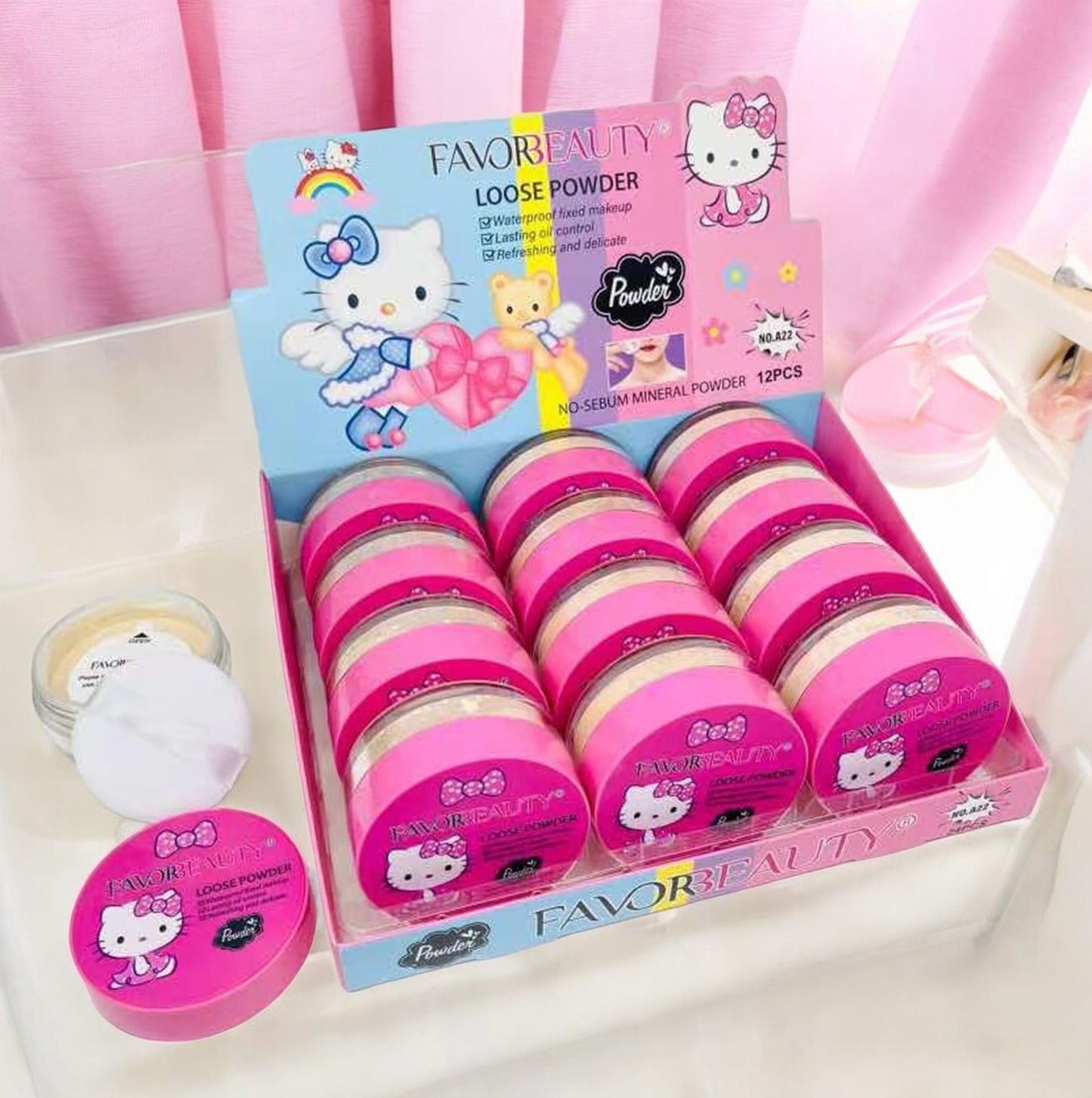 Polvo Traslucido Hello Kitty 12 PCS A22.