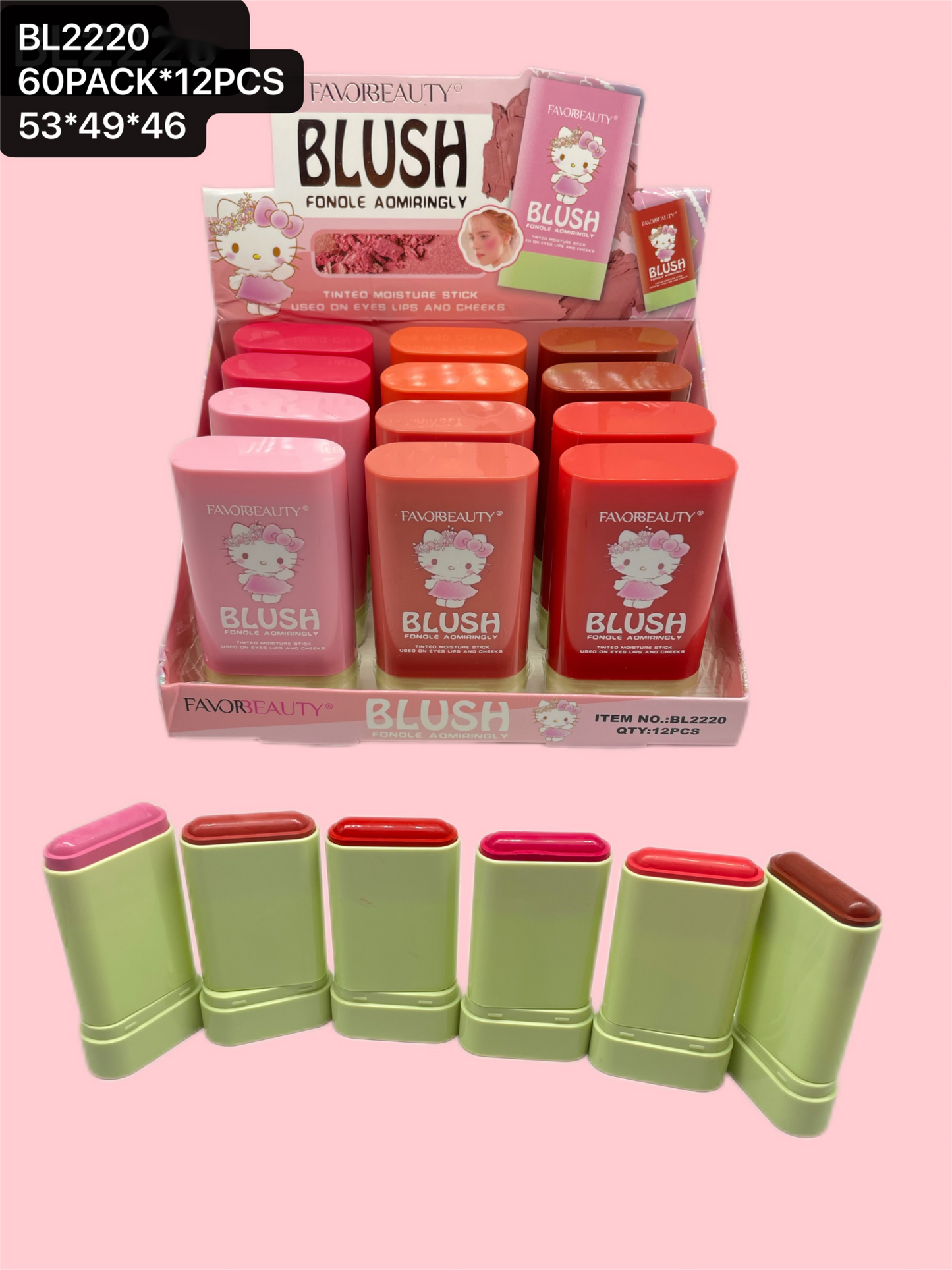 RUBOR EN BARRA CAJA CON 12 PZ BL2220