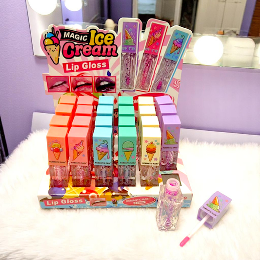 LIP GLOSS DE HELADITO DE COLORES 24 PCS R1769