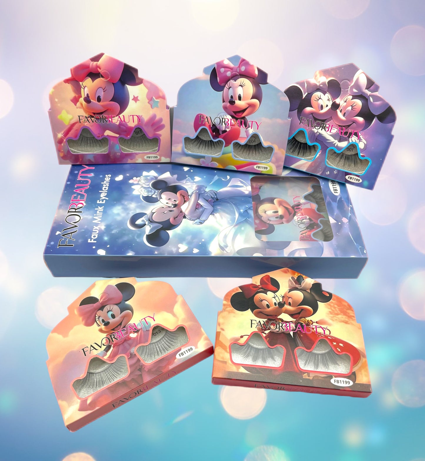 Pestañas Miky Mouse y Miny Mouse 10 PCS FB1199