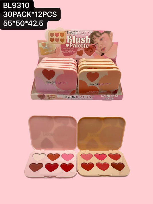 PALETA DE RUBORES EN CREMA CAJA CON 12 PZ BL9310