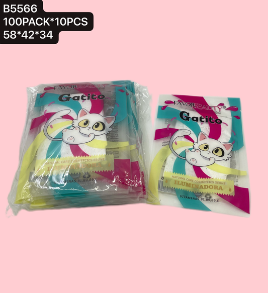 MASCARILLA FACIAL GATITO 10 PZ B5566