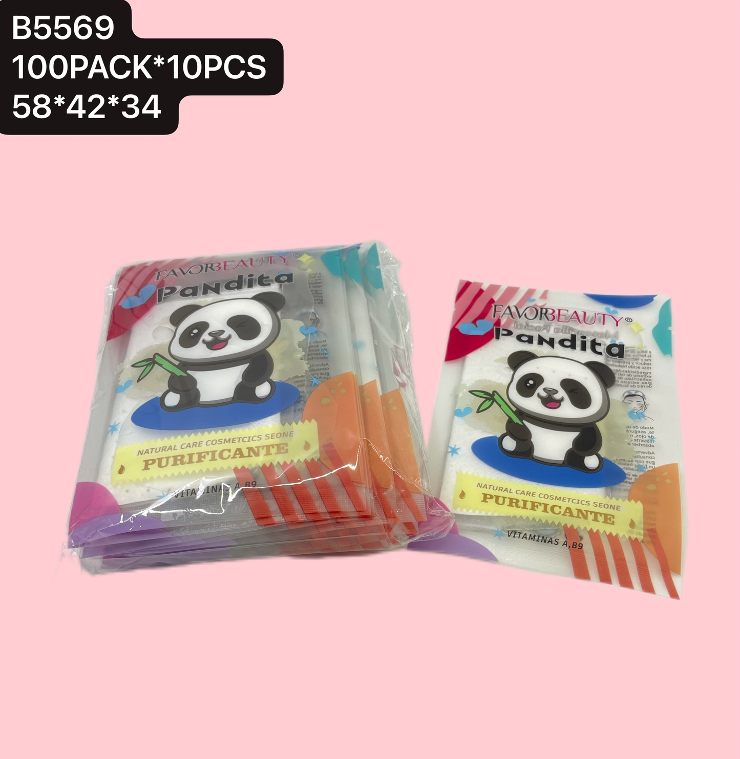 MASCARILLA FACIAL PANDITA 10 PZ B5569