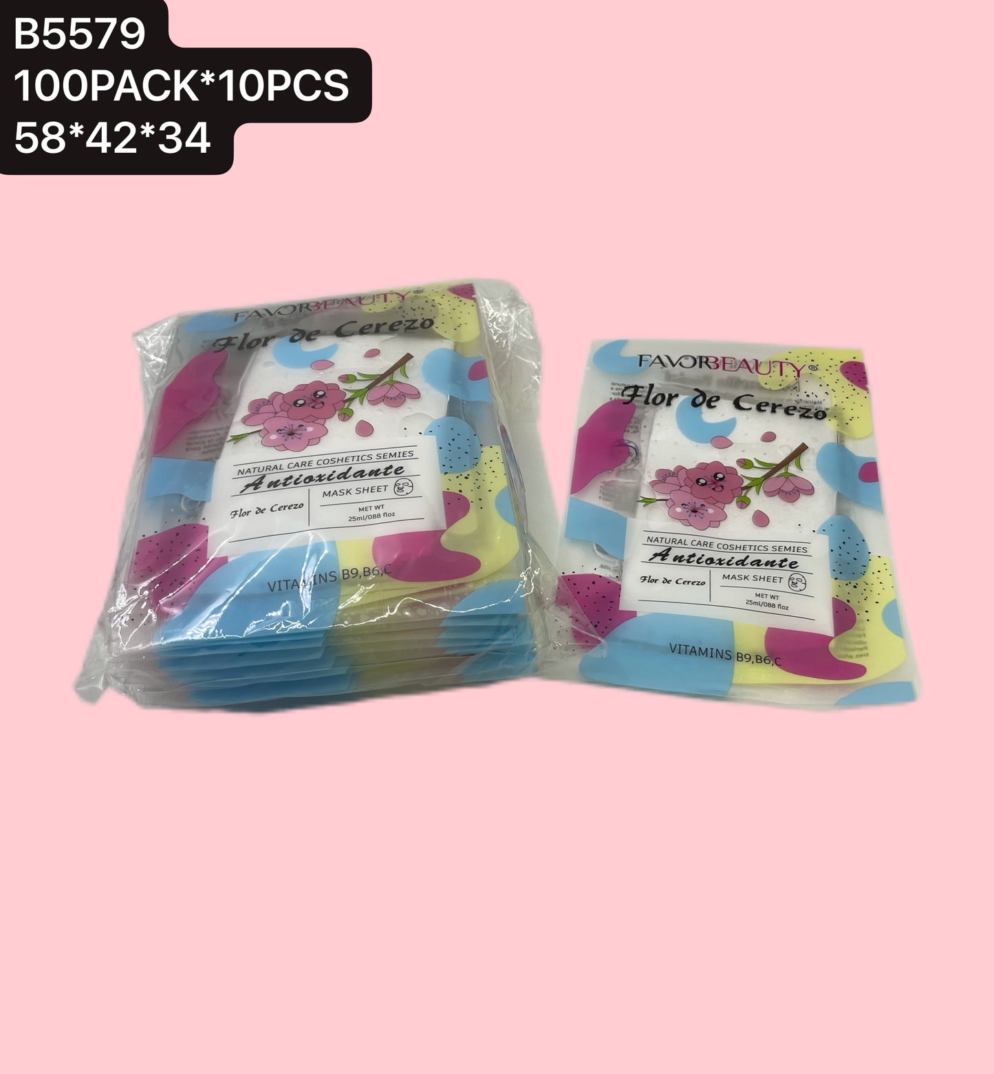 MASCARILLA FACIAL FLOR DE CEREZO 10 PZ B5579