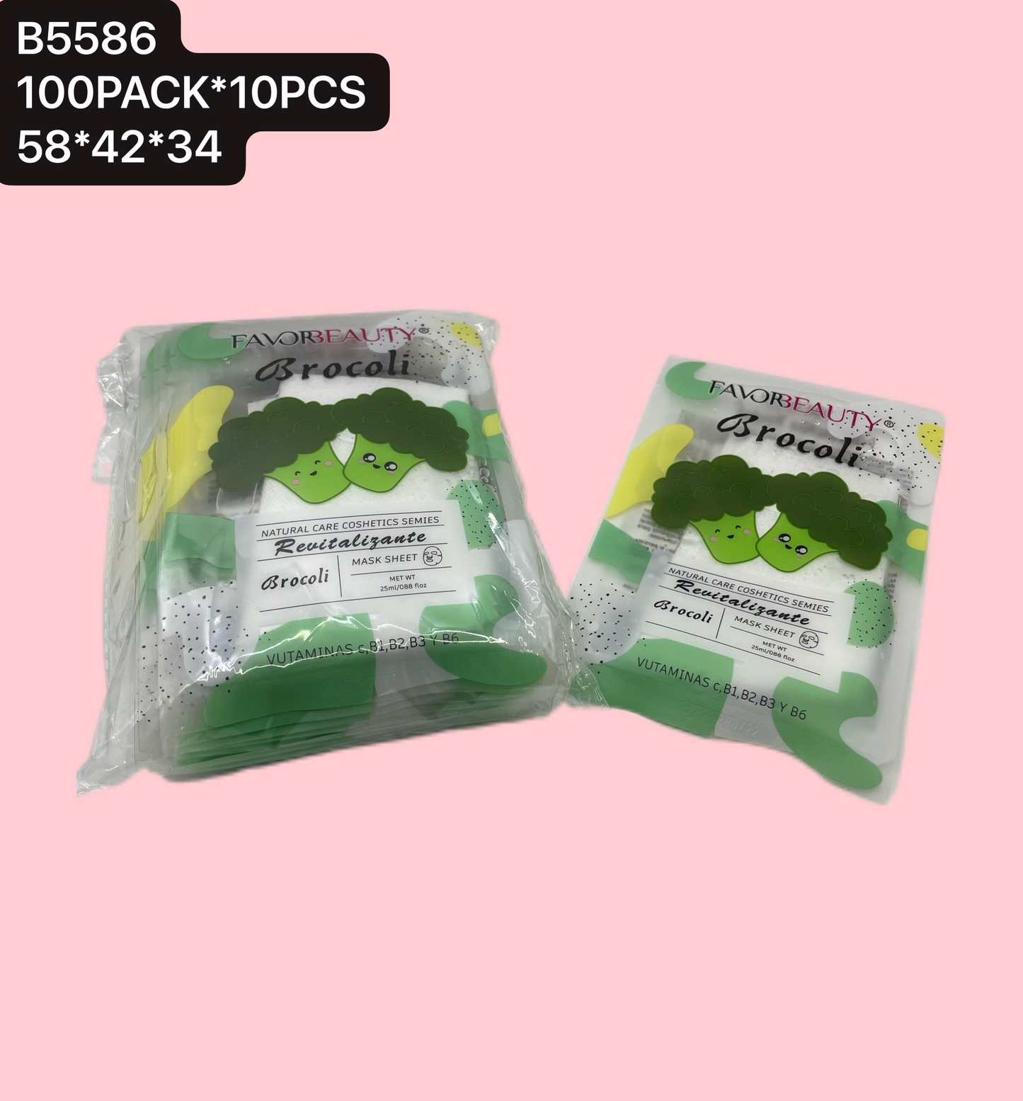 MASCARILLA FACIAL BROCOLI 10 PZ B5586
