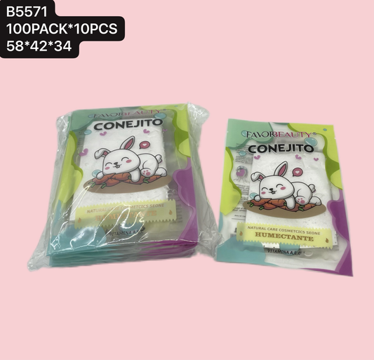 MASCARILLA FACIAL CONEJITO 10 PZ B5571