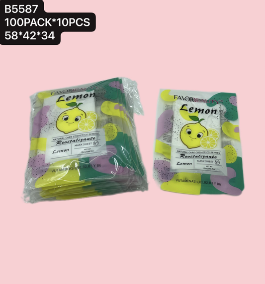 MASCARILLA FACIAL LIMON 10 PZ B5587