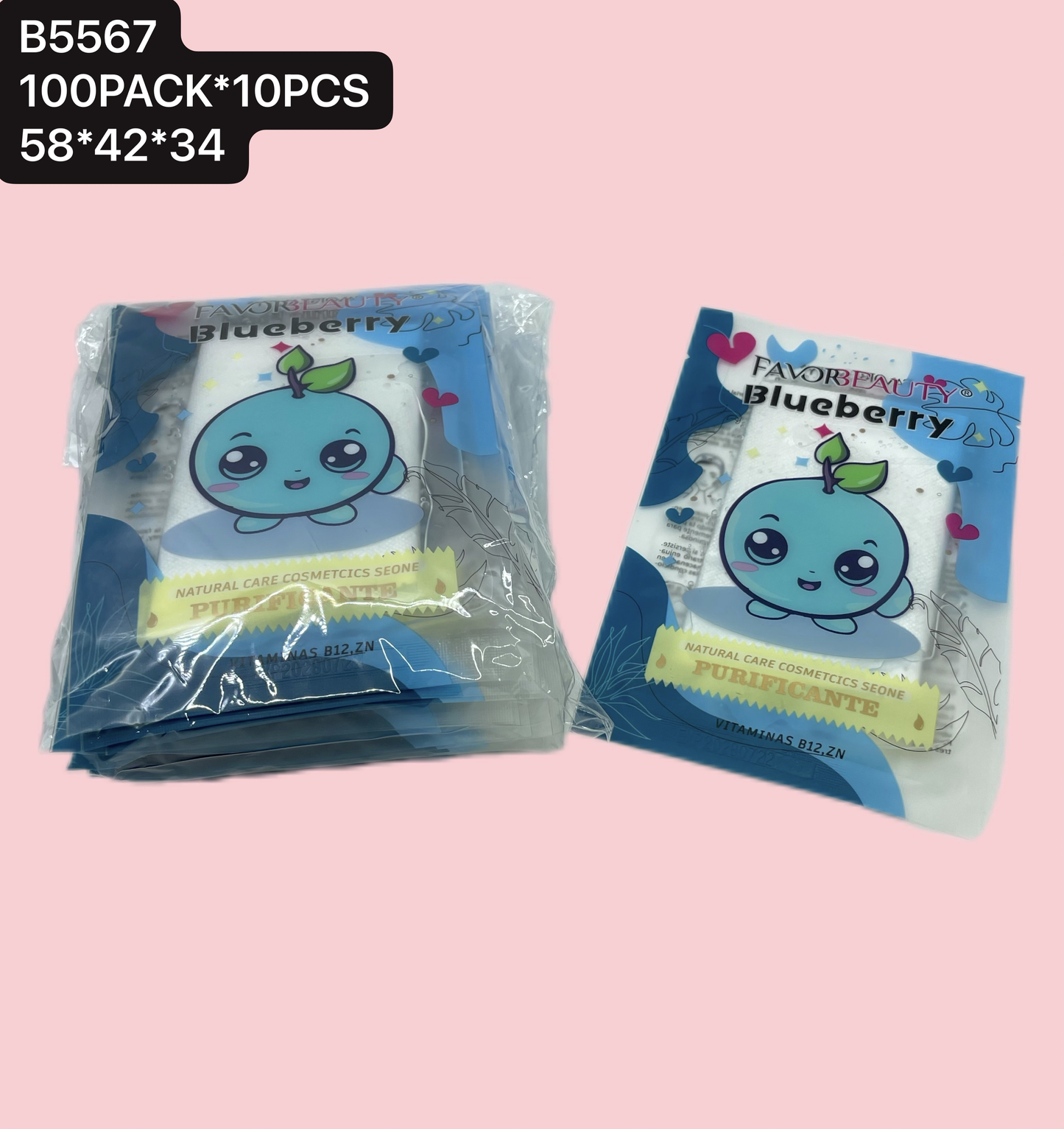 MASCARILLA FACIAL BLUEBERRY 10 PZ B5567