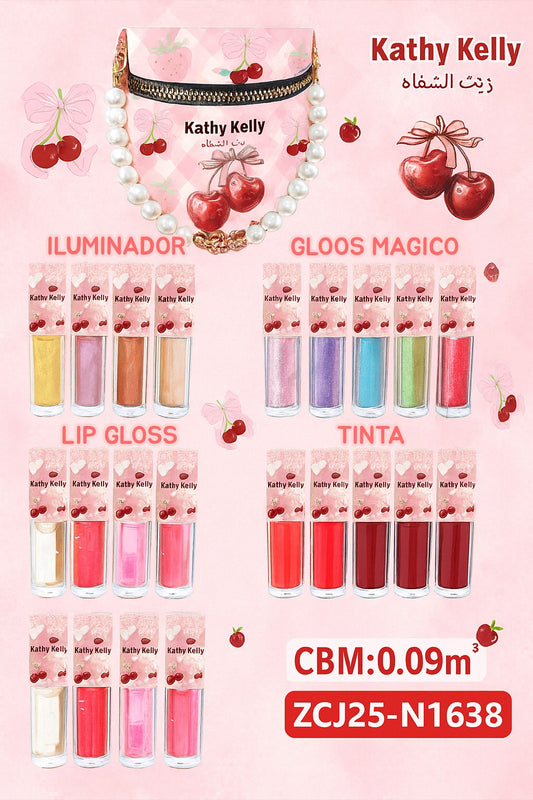 BOLSITA CON 24 PIEZAS DE LABIAL , GLOSS , TINTA N1638