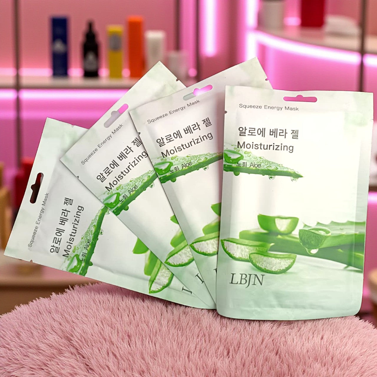 MASCARILLA TELA ALOE CON 12PZS