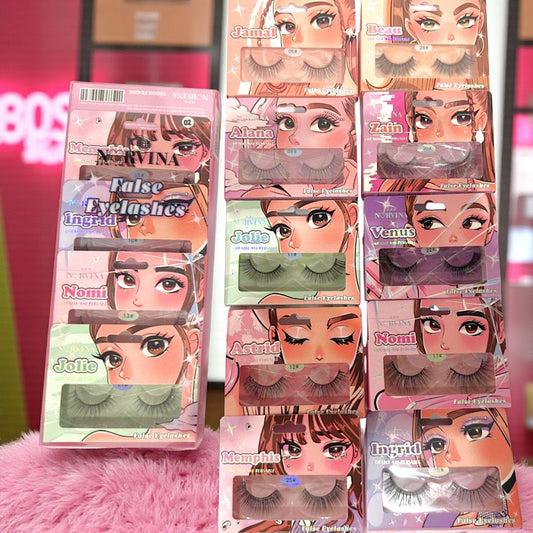 PESTAÑAS 10 PARES NORVINA MUÑECAS FE4384.