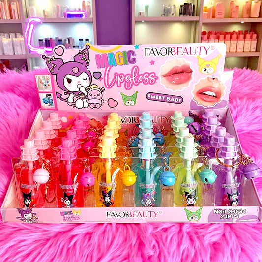 LIP GLOSS KUROMY LLAVERO 24PZS LG3534