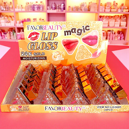 LIP GLOSS TRIANGOLO 24K GOLD 24PZS LG3609