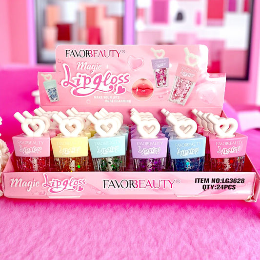 GLOSS MAGICO JUGUITO CORAZON  24PZS LG3628