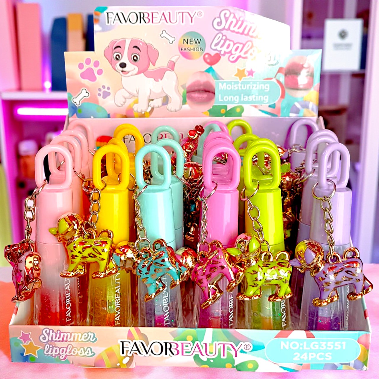 GLOSS MAGICO LLAVERO PERRITOS 24PZS LG3551