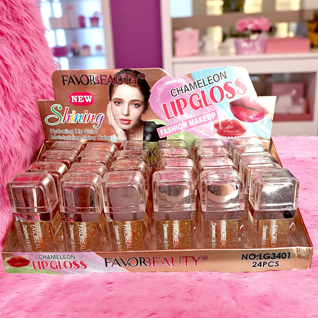 LIP GLOSS FASHION COOL 24 PCS LG3401