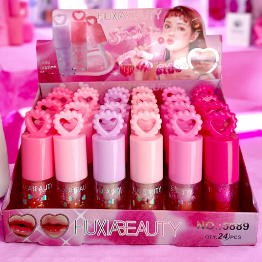 LIP GLOSS HUXIA 24 PCS DE CORAZON 5889
