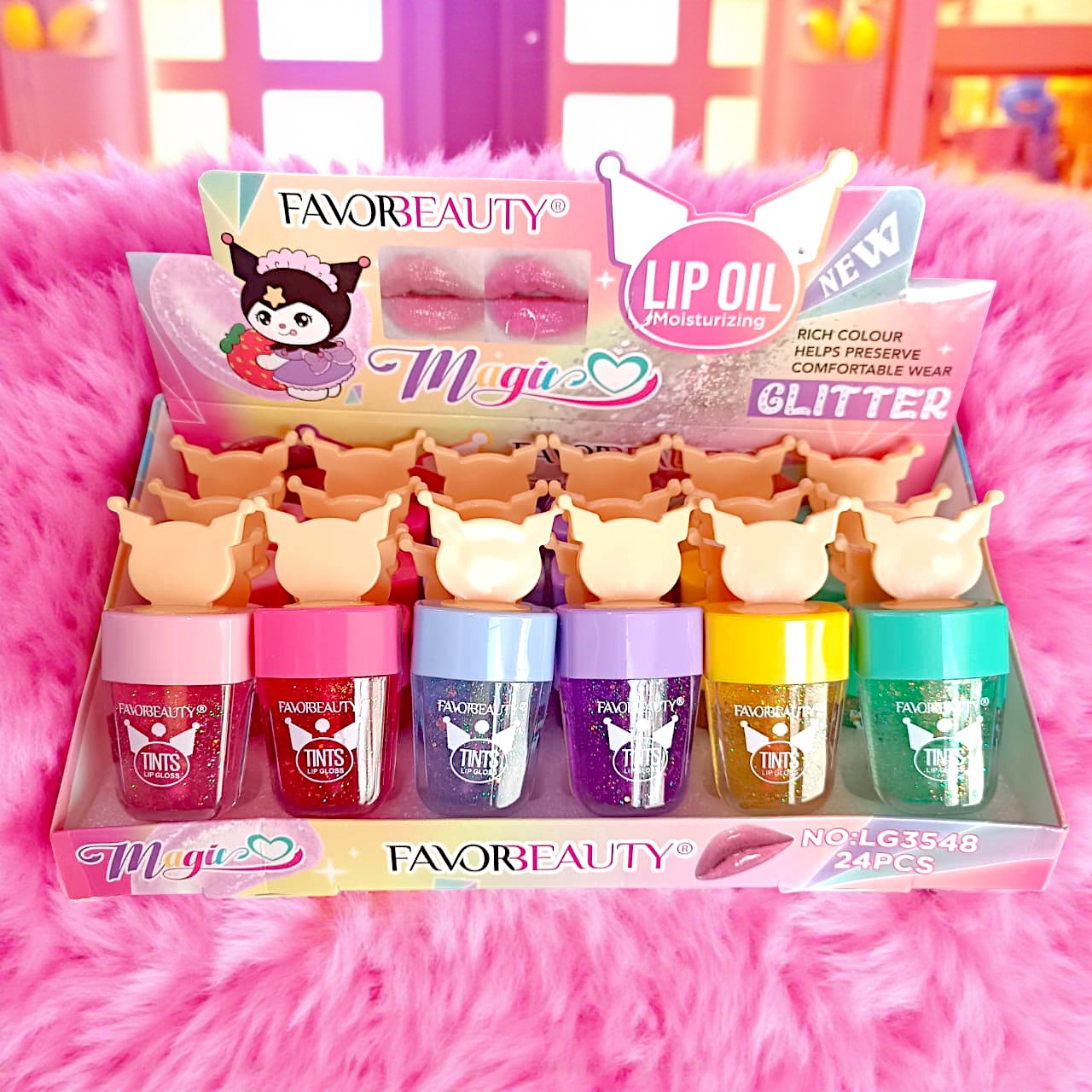 LIP OIL DE KUROMY GLITTER 24PZS LG3548